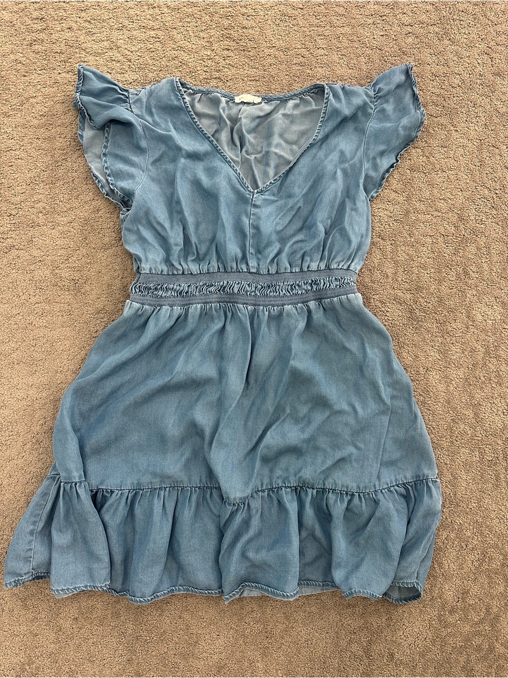 Soft, thin denim dress by blue pepper size large